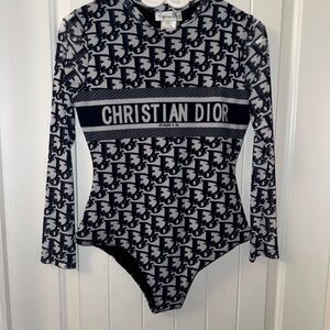 Dior Navy and White bodysuit